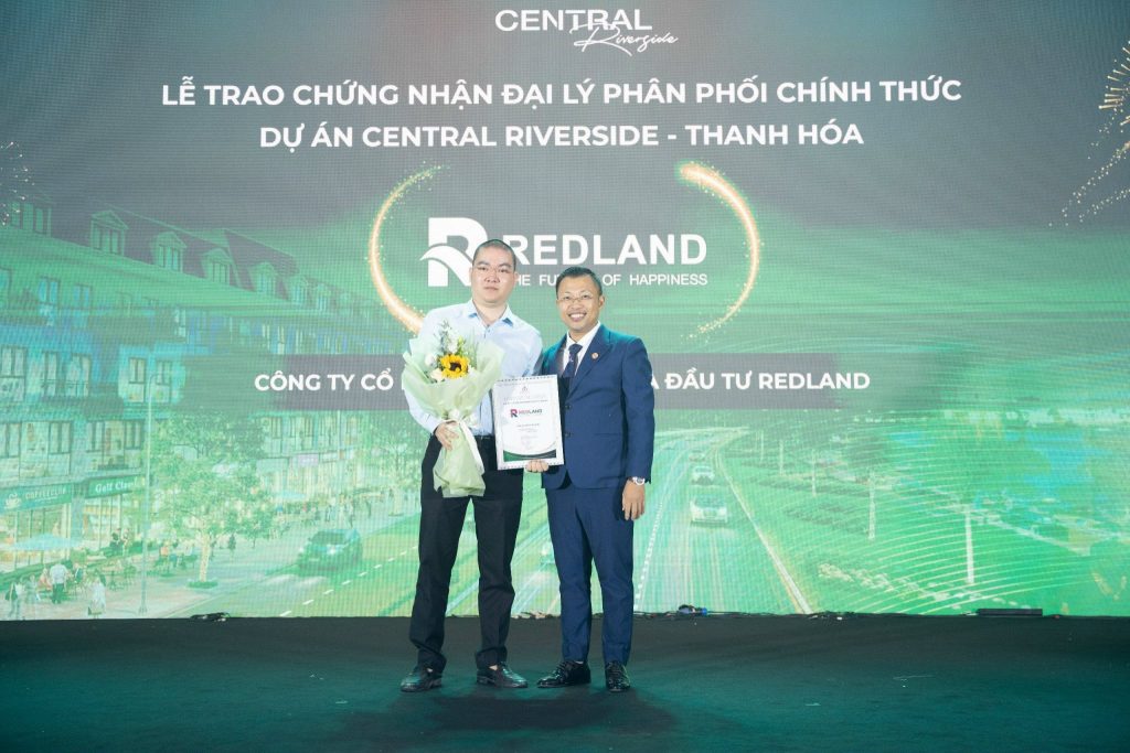 Ảnh chứng nhận Redland phân phối dự án Central Riverside Thanh Hóa