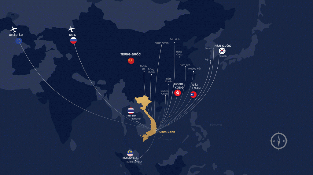 Vị trí dự án Cara World Cam Ranh
